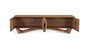 GINER Y COLOMER Mueble de TV de madera de acacia con 4 puertas